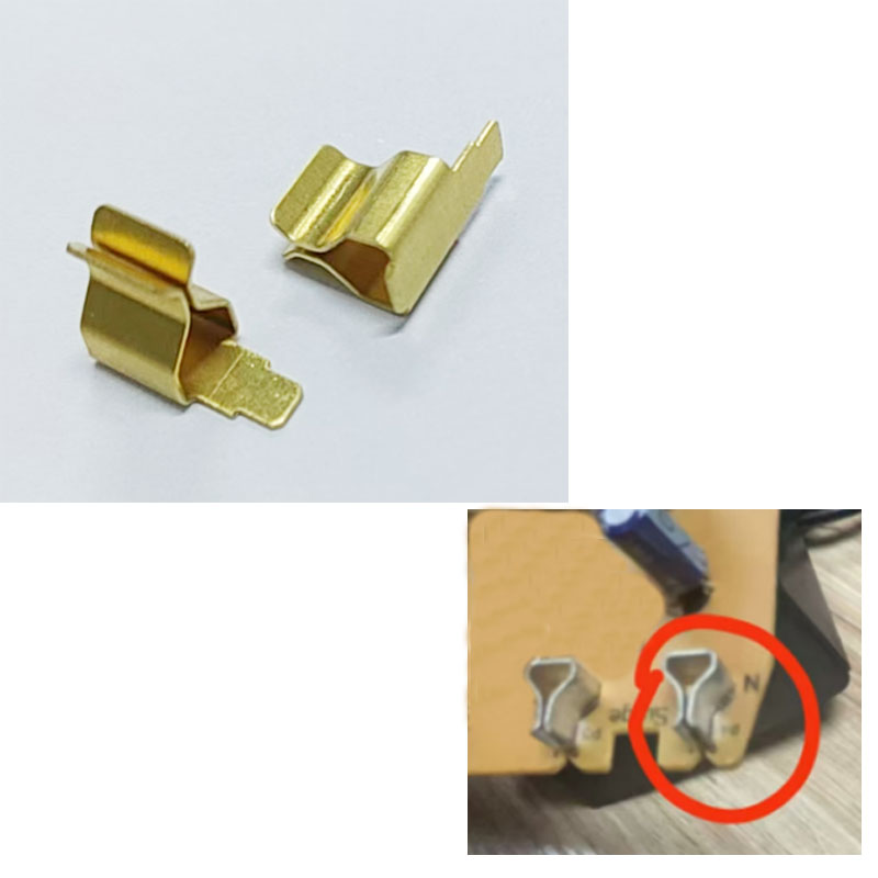 五金连接器装PCB板黄铜端子插簧片