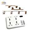 The factory customizes plastic shells and metal accessories for universal plugs and power strips