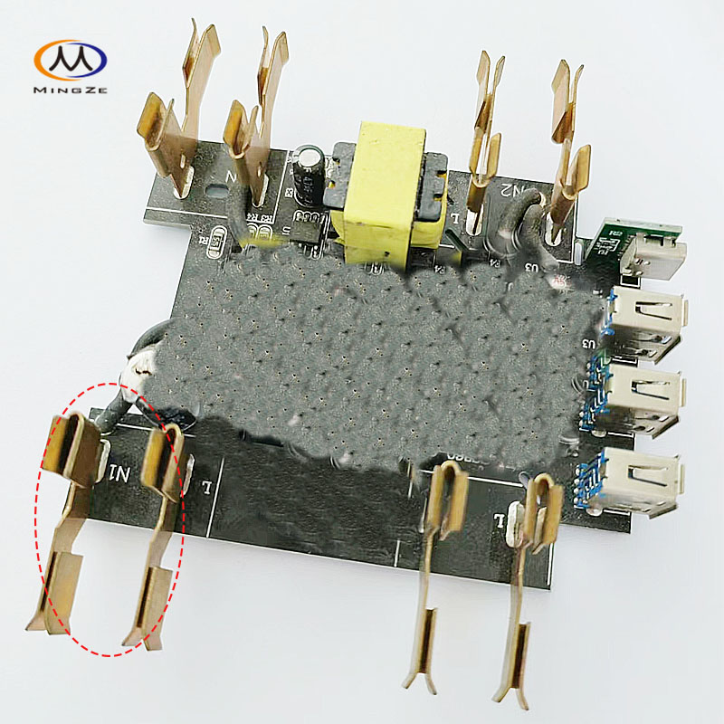 PCB板焊接固定插座导电五金弹片