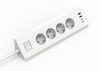 Small MOQ Private Label EU Schuko Power Strip for E-commerce Sellers, OEM Custom Logo Extension Socket with USB-C PD Fast Charging, CE Fireproof Surge Protector Supports Amazon FBA Shipping